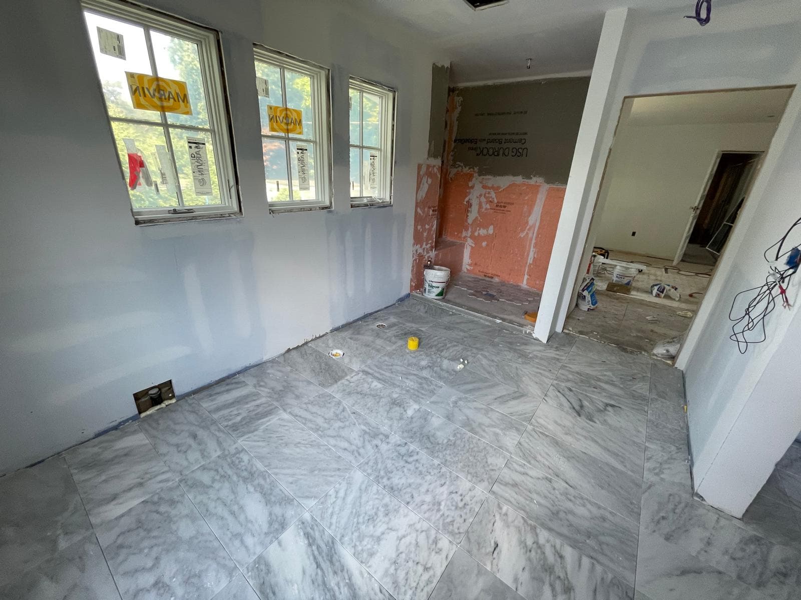 Elegant Marble Tile Bathroom Renovation - Image 1