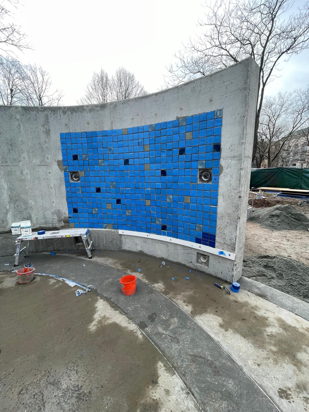 Outdoor Mosaic Tile Wall - Image 1